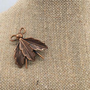 Copper Bell Vintage Copper brooch Insect
